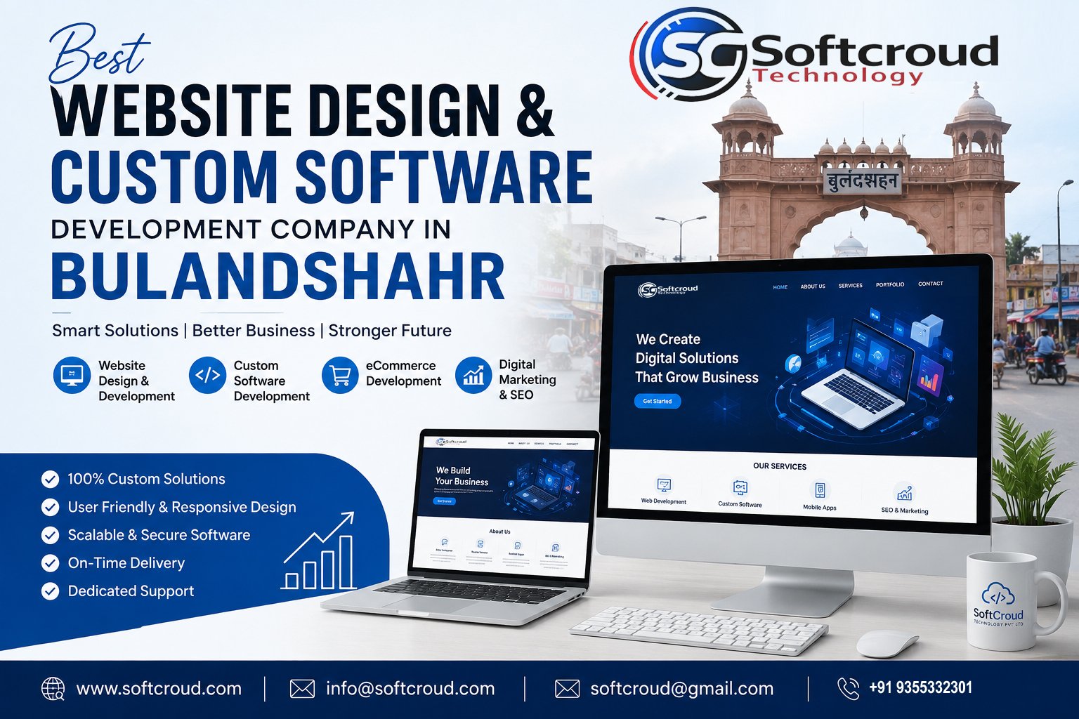 Best Website Design and Custom Software Development Company in Bulandshahr