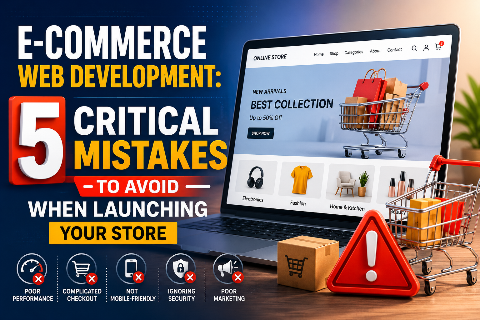 5 Critical E-commerce Web Development Mistakes to Avoid When Launching Your Store