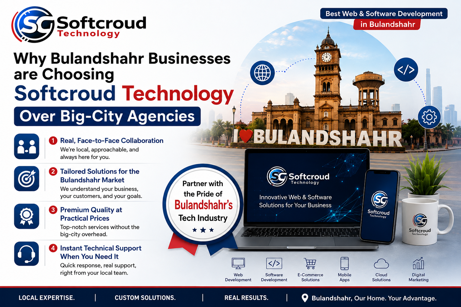 Why Bulandshahr Businesses are Choosing Softcroud Technology Over Big-City Agencies